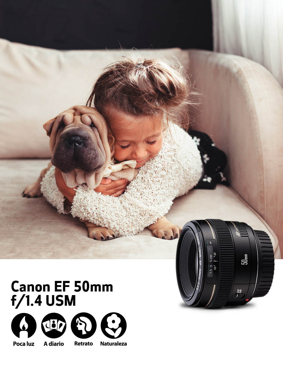 Lente estándar modelo 2515a003aa 58 mm f / 1.4 para montura ef / ef-m / ef-s 4